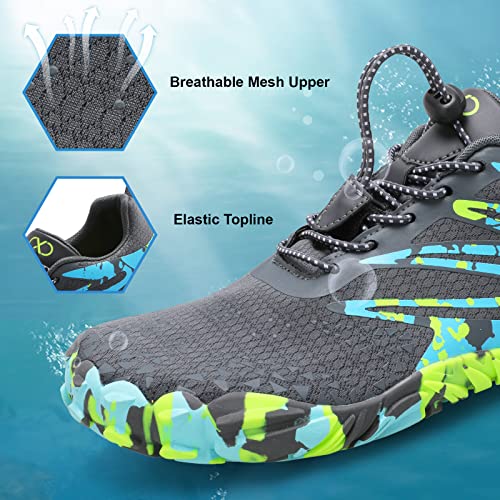 Image of XIHALOOK Athletic Hiking Water Shoes Womens Mens Quick Dry Barefoot for Beach Walking Kayaking Surfing Training