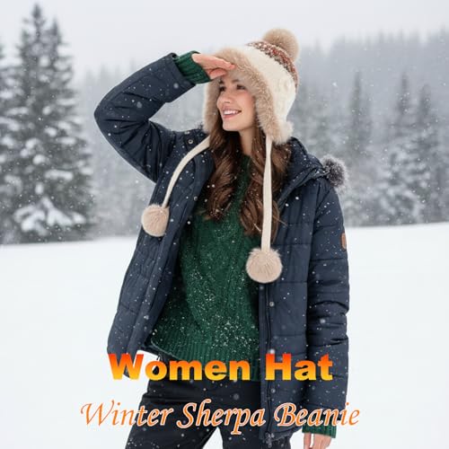 Gorro invierno mujer con orejeras y forro polar miniatura 2