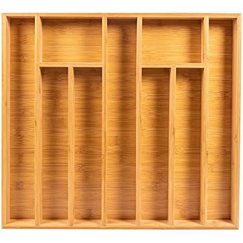 Coninx Cutlery tray Bambox B3147 - Drawer organizer kitchen waterproof - Cutlery tray for drawers - 31 x 47 x 6,5 cm Cover