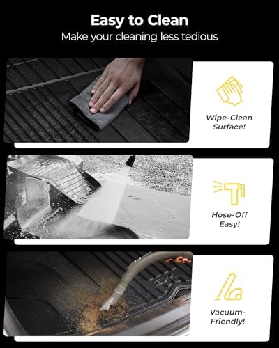 3W Cargo Liner Fit Toyota Sienna 2021 2022 2023 2024 2025 2026, TPE All Weather Heavy Duty Odorless Custom Fit Trunk Mat for Sienna 7 Seat & 8 Seat Car Accessories Cargo Mat(w/o Spare tire), Black — view 6