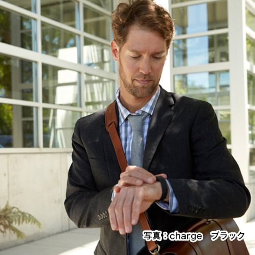 Fitbit フィットビット フィットネスリストバンド Charge 歩数 運動 睡眠 健康管理 活動量計 アクティブトラッカー Black ブラック Lサイズ FB404BKL-JPN