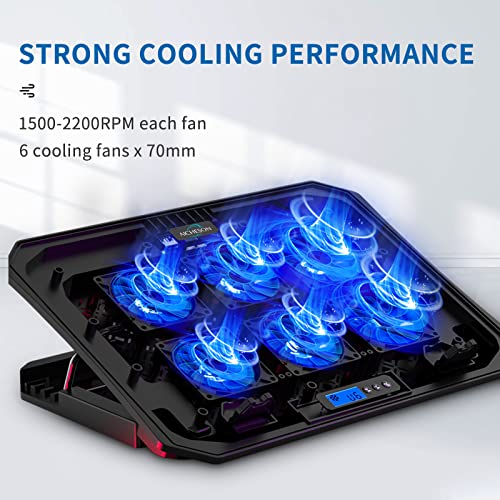 AICHESON-Laptop-Cooler-Pad-with-6-Cooling-Fans-for-11-156-Laptops-Blue-Lights-2-USB-Ports