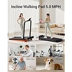 4-in-1 Walking Pad with 15% Incline, Portable Under Desk Treadmill, Foldable Treadmills for Home and Office, 2.5 HP Quiet Walking Pad Treadmill with 300 LBS Capacity - Image 2