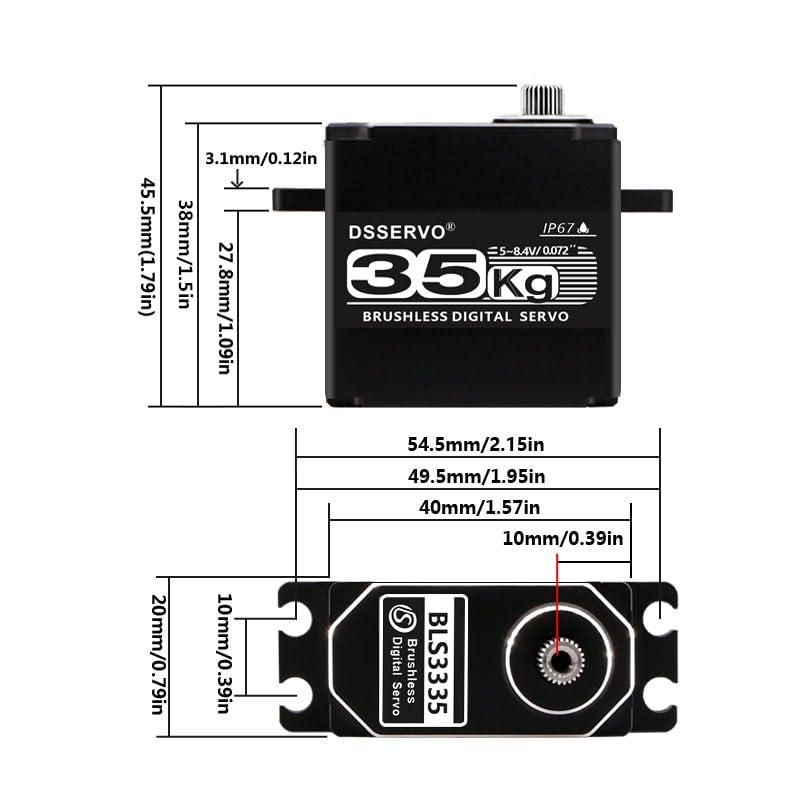 A Continuous Rotation Version of This 55KG Waterproof Brushless servo Full Metal Gears High Torque Fast Digital Servo for 1/8 1/10 1/12 RC Car/Shockproof Rc Car Servo