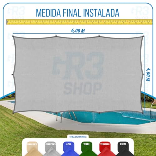 Sombrite 90% 4x6 Tela de Sombreamento Shade Toldo Sombra Cobertura para Carro Garagem Piscina Jardim