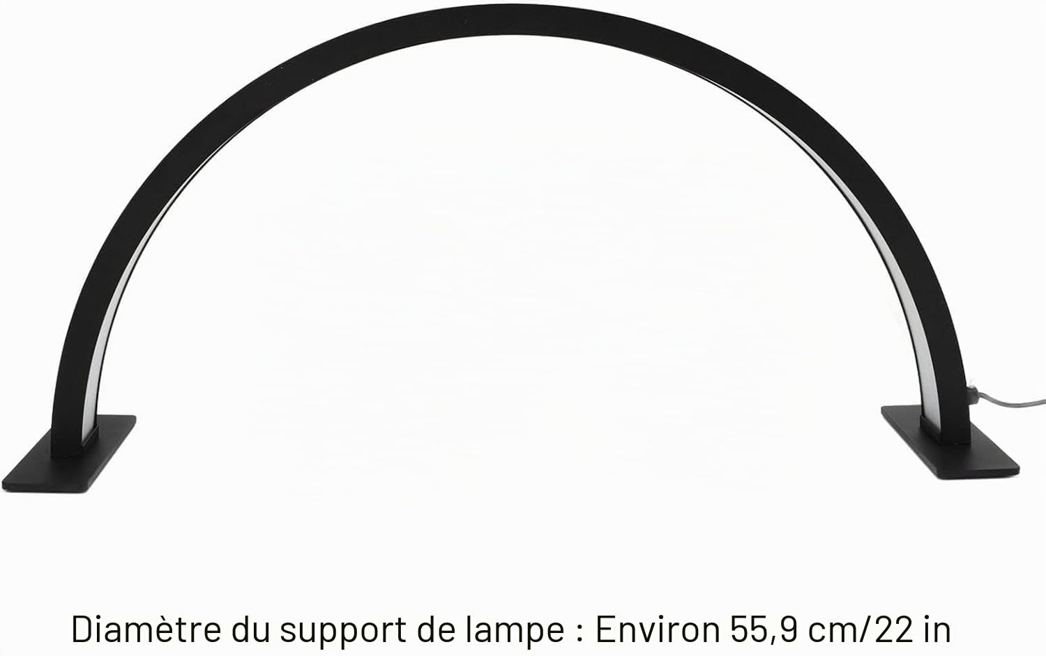 Lampe Demi-Lune à Ongles - Trois Modes de Luminosité, 30W, Température de Couleur Réglable 3000K-6000K, Deux Tailles Disponibles (Blanc, 55cm)