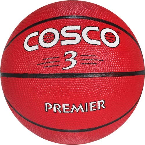 Cosco Premier Size-3 (RED) Basketball, Size 3 (Multicolour)