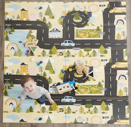 Image of Regalo Play Mat, Foldable & Reversible, Waterproof, Blue, X-Large (Pack of 1)