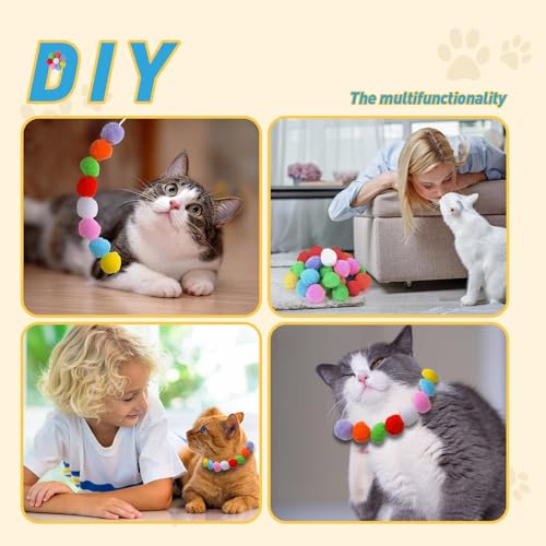 Cat Ball Launcher 2 pcs + 100Pcs 1.2’’Cat Toy Balls+hree ping Pong Balls,Interactive Kitten Toys for Indoor Cats Self Play, Silent Plush Elastic Cat Ball Toy,Suitable for Training and Playing. - Image 4