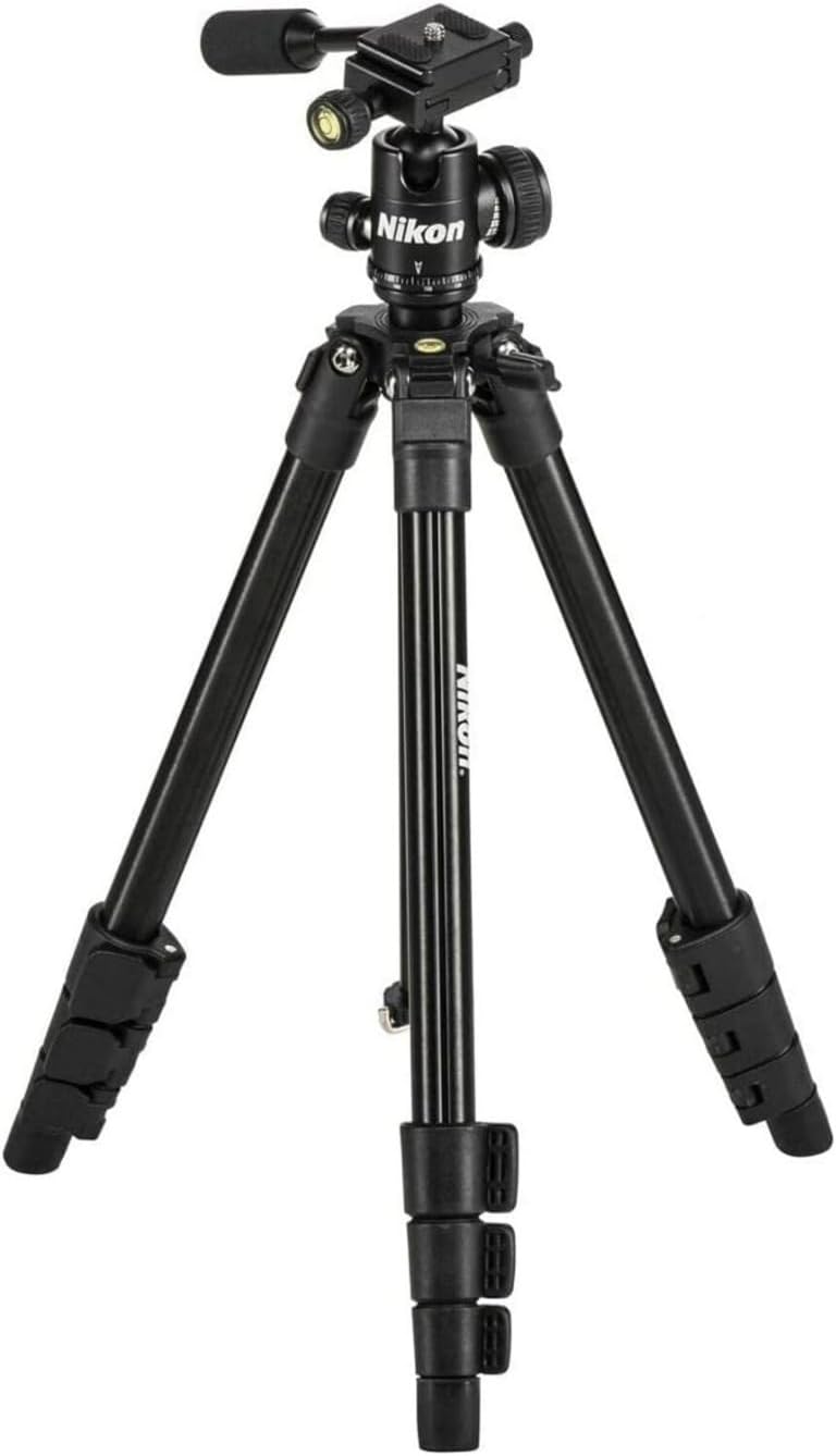 Nikon 16749 Compact Outdoor Four-Section Aluminum Alloy Tripod (Black) Bundle with Nikon Lenspen Cleaning System (2 Items)