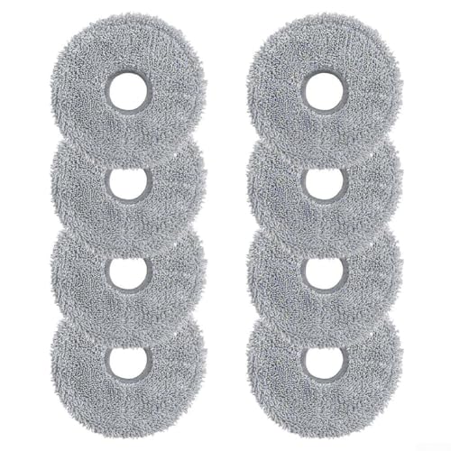 Replacement Mop Pads for Robot Vacuum, Compatible with L10S Pro/for Ultra Series, 8 Pack Microfiber Mopping Pads, for Easy Install Mop Heads for L10S, for X40 Robot Cleaner