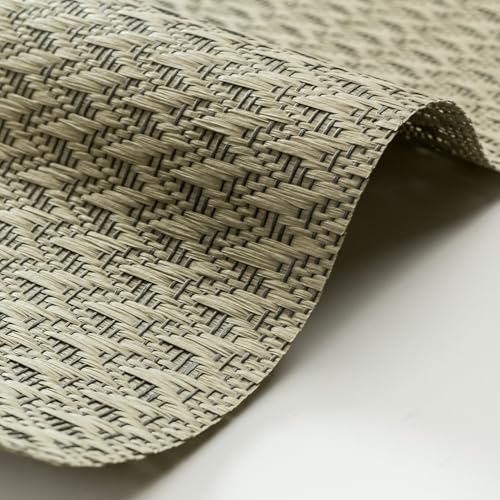GoDear Design Faux Grasscloth Wallpaper, Blue Yogurt