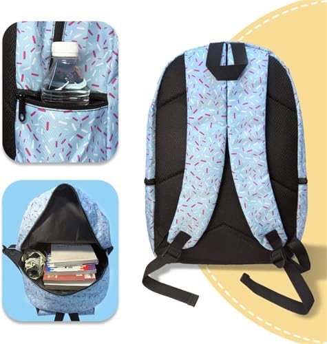 Ice Cream Backpack Kawaii Shoulder Bag with Side Pockets Cute Large Capacity Daypack Lightweight (Black)4