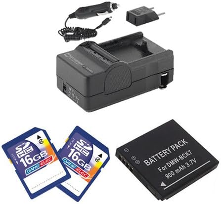 Accessory Kit Compatible with Synergy Digital, Works with Panasonic Lumix DMC-TS25 Digital Camera Includes: 2PKSD4/16GB Memory Card, SDBCK7 Battery, SDM-1540 Charger
