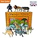 Price comparison product image Lello & Monkey Safari animal toy plastic figures - set of 9 boxed