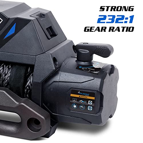 POLESTAR 12V DC 12,000 lb Electric Winch with Waterproof Synthetic Rope 3/8" Diameter x 82' Length, Wireless Remote Control - Image 4