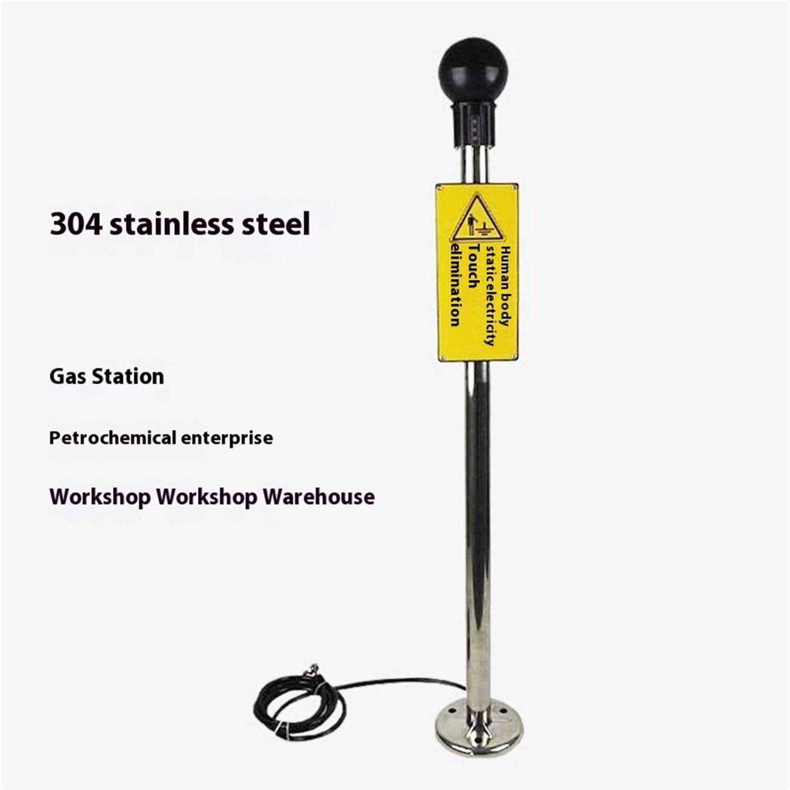 Eliminatore di elettricità statica del corpo umano antideflagrante Scaricatore di elettricità statica industriale con allarme vocale Attrezzatura for l'eliminazione elettricità statica
