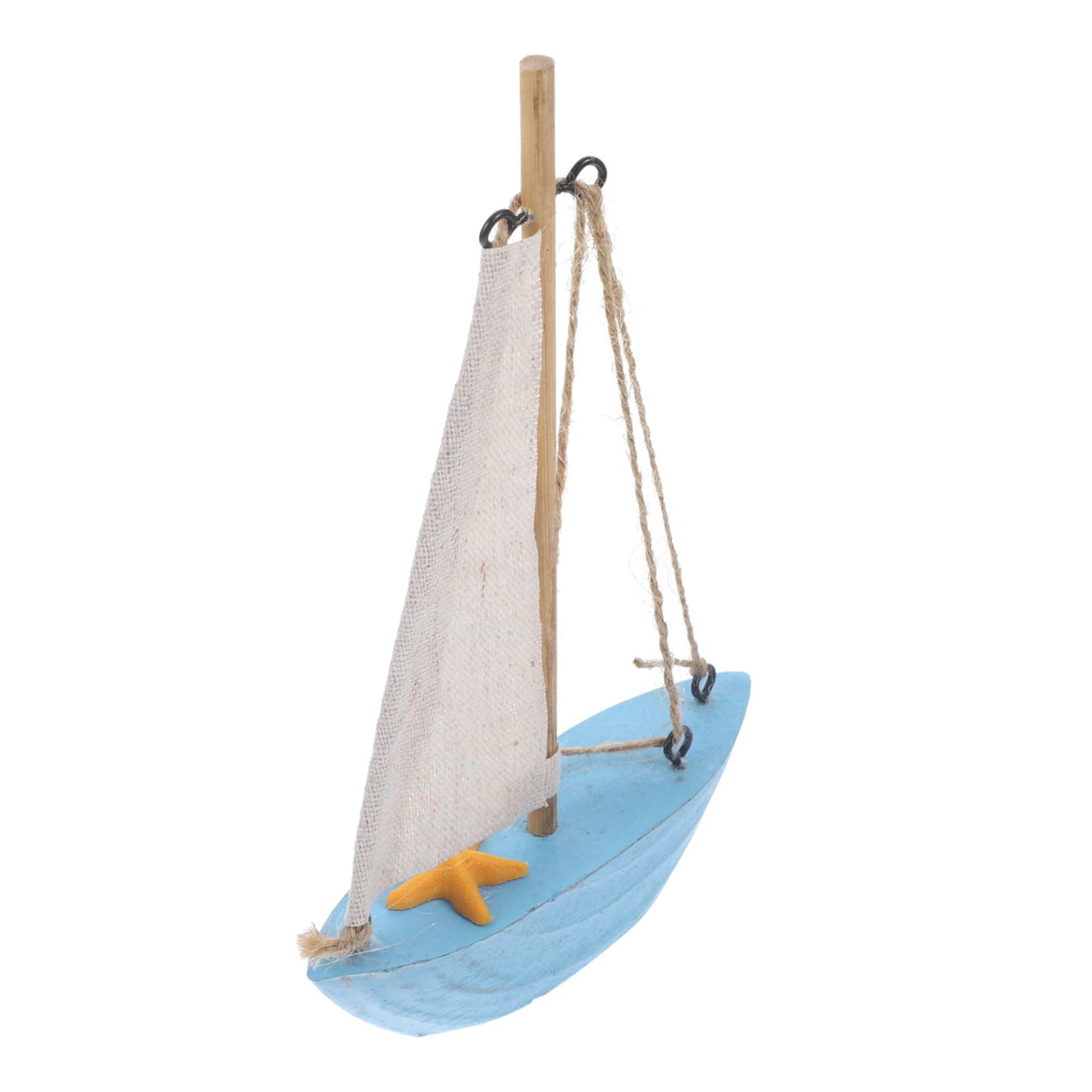 DOITOOL Mediterranean Wooden Sailboat Model Nautical Home Decoration Vintage Beach Ornament for Lightweight Chic Design for Parties Birthdays and Household Decor