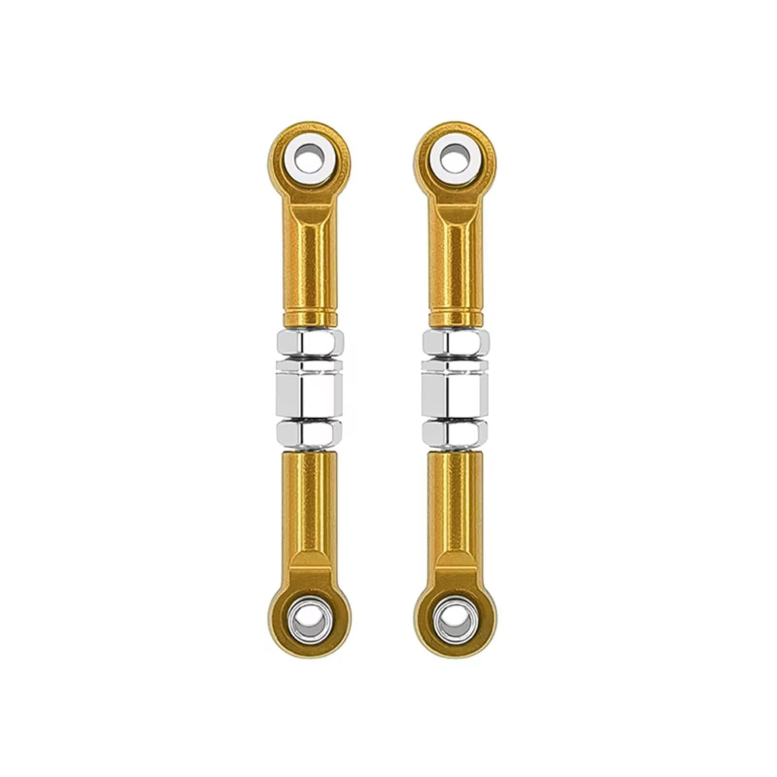 Rc Special Connecting Rod for MJX H16 16209 16210 16207 16208 1/16 2pcs Metal Front Steering Connecting Rod RC Tracked Vehicle Parts and Accessories Upgrade Replacement(Yellow)