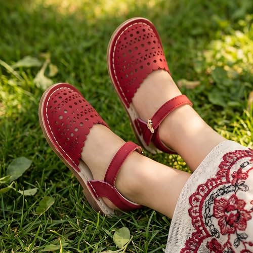 Image of THEE BRON Toddler Girls Espadrilles Sandals Hollow Out Rustic Dress Shoes
