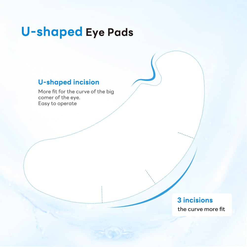 Lunamoon Eye Pads for Eyelash Extension Eyelash Pads U Pads for Eyelash Extension Pad Eyelash Pad Eyelash Colouring Pad Eyelash Lifting Pad Eye Gel Patch for Eyelash Extensions 50 works (U-Blue) - Image 3
