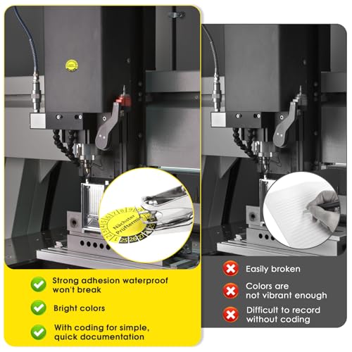 Prüfplaketten 1000 Stück Wartungsetiketten mit Lochzange - 2025 bis 2030 - Nächster Prüftermin 30MM Prüfaufkleber Prüfetiketten Mehrjahresprüfplaketten für Prüfung