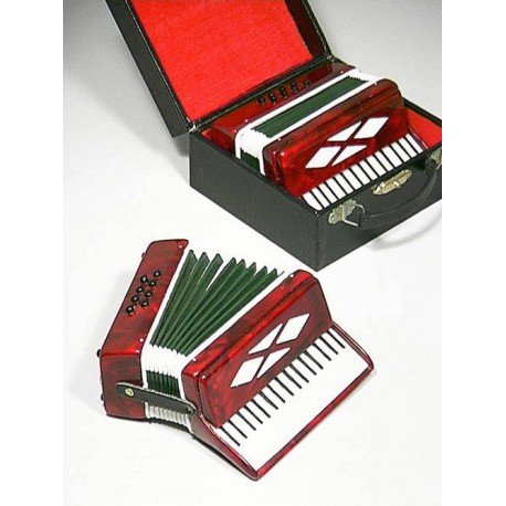 2503-1136- Acordeón decorativo miniatura 9,5 centimetros. Con estuche