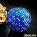 Bescon Glowing Polyhedral 100 Sides Dice Acid Blue, Luminous D100 Dice, 100 Sided Cube, Glow in Dark D100 Game Dice