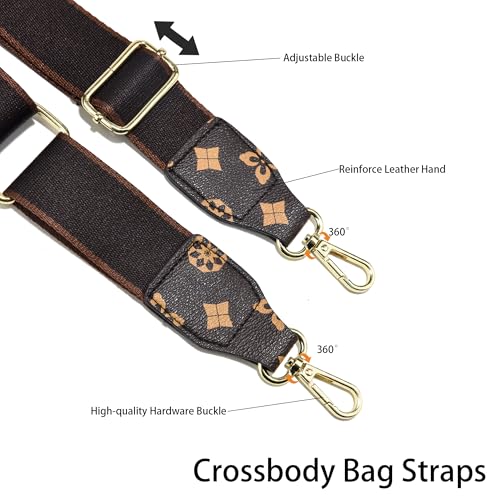 Image of Purse Strap Wide Replacement Crossbody Bag Straps, 1.5 inch Canvas Handbag Shoulder Strap, Adjustable Tote Belt(Gold Hardware