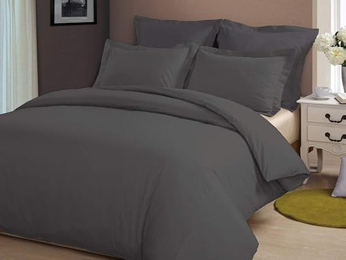 Funda de edredón con cierre de cremallera, 1 funda de edredón KingCal-King (102 x 94 pulgadas), tamaño con lazos en las esquinas, 100% algodón de