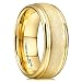 King Will Unisex 8mm Tungsten Ring Black Domed High Polished Classic Wedding Engagement Band Two Tone 11.5