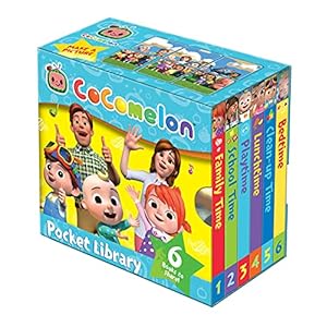 Official CoComelon Pocket Library: 6 little illustrated board books about JJ, his family and friends – perfect for pre…