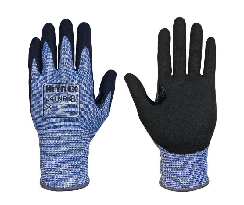 NITREX Unigloves 10 works, General Handling Cut Resistant Gloves with Sandy Nitrile Palm Coating - Image 2