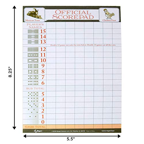 Bloc de Puntuación para Juegos Mexican Train y Chicken Foot miniatura 3