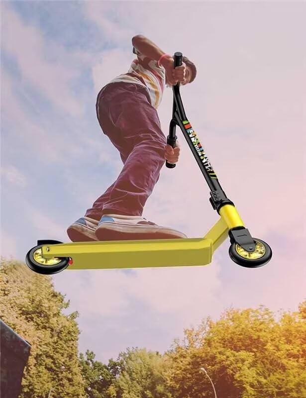 SZCQ Trick Pro Scooter Quality Stunt Scooters for Kids 8 Years and Up Adults Complete Kick Scooter for Intermediate,Beginner,Advanced and Professional Rider Teens Cool Freestyle Tricks Gold