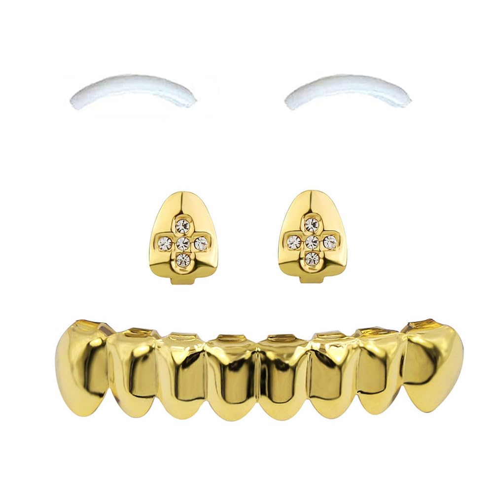 SSyang Dental Grills, Hip Hop Teeth Grills Fake Punk, 18K Hip Hop Teeth