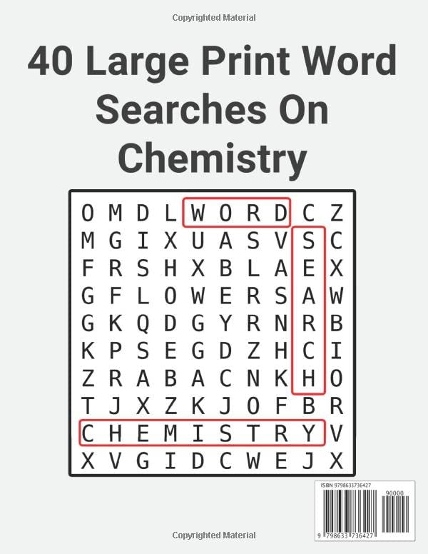 Chemistry Word Search: Large Print Chemistry Word Search Puzzle Book | 8.5 x 11 Inches, 52 Pages, 40 Chemistry Puzzles Puzzles For Seniors & Adults - Image 2