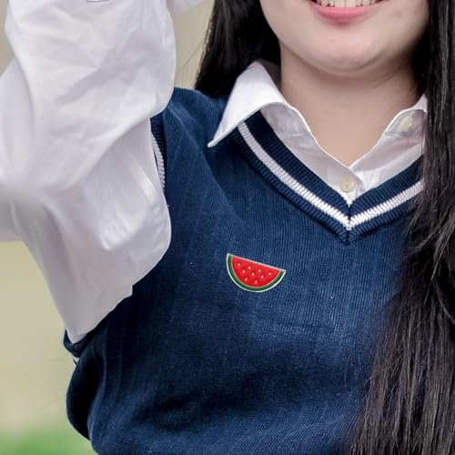 Image of Cute Watermelon Brooch Pin for Women Cartoon Fruit Lapel Pin Clip for Sweaters Dresses Scarves Stylish Brooch Clip Gift for Teachers Friends and Family