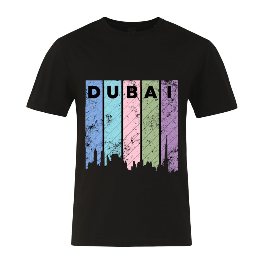 F GALLERYHalf Sleeve Tshirt for Men, Round Neck Tshirt | Colorful Printed T-Shirt