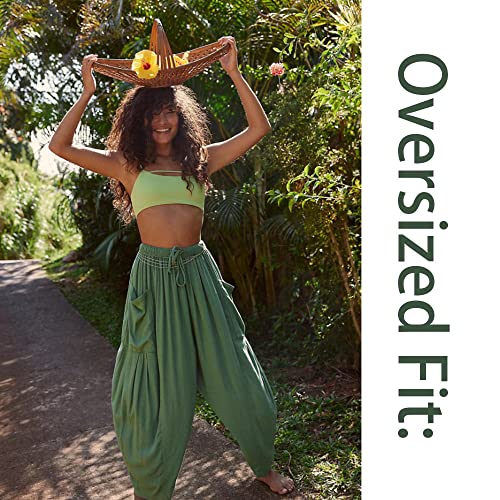 Quinn Plus Size Pants, Quinn Pants for Women Linen Pants with Pockets Summer Harem Pants Boho Beach Pants4