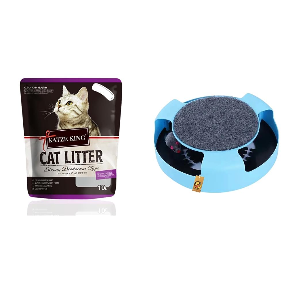 Foodie Puppies Katze King Strong Fragrance Cat Litter, 10L, Lavender & Interactive Catch The Mouse Cat Scratcher Toy(Sky Blue) (B0CDDNXPMN) Amazon Price History, Amazon Price Tracker
