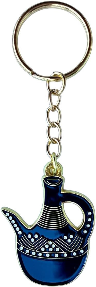 habesha Jewelry Ethiopian Eritrean Jebena Teapot Gold Key Chain Key Ring Women Men African Showing Jebena Teapot, Gold, Universal