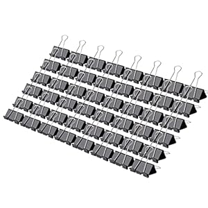 Qimailer Clip-Medium-48-BK Foldback-Klammern, 48 Stück