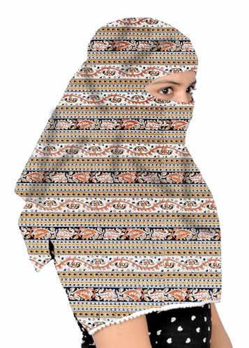 Image of Scarf Face Mask Head Neck Hair Bandana Cover Sun Protection Face Cover Smkoe Dust Safety Scarf Cum Mask For Women Girls Daily Use Face Scarf Mask