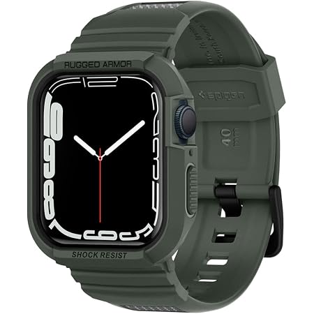 Spigen Rugged Armor PRO Compatibile con Apple Watch Cinturino with Custodia  Series 7 (41mm) e Series 6/SE/5/4 (40mm) - Nero : Amazon.it: Elettronica