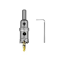 Vista 24 de SALI 1-1/16" (27mm) Kit de sierra perforadora TCT con punta de carburo de tungsteno Broca de sierra perforadora con punta de carburo con broca