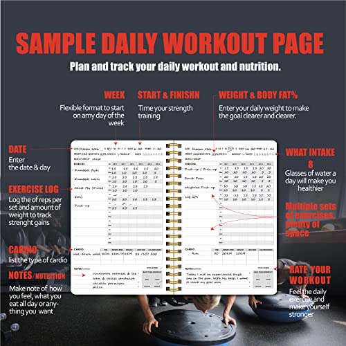 A5-Fitness-Logbook-Workout-Journal-18-Weeks-Fitness-Journal-Planner-Workout-Tracker-Exercise-Log-Book-to-Track-Weight-Loss-Muscle-Gain-Gym-Bodybuilding-Progress-Gym-Daily-Fitness-Planner-Hardcover-146