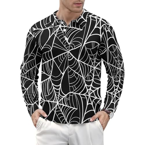 Polo à manches longues pour homme d'Halloween respirant