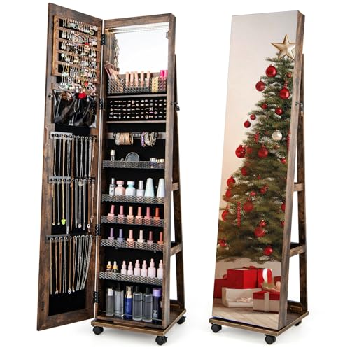 CHARMAID Jewelry Cabinet with Wheels