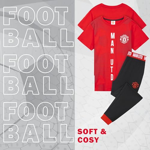 Manchester United F.C. Boys Loungewear Set, Comfy 2 Piece T-Shirt and Long Bottoms Set - Football Gift for Boys3